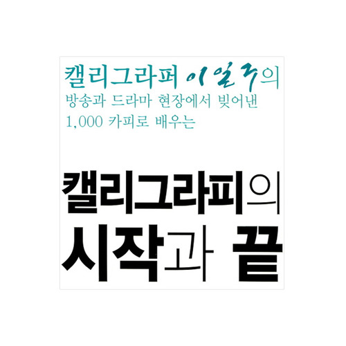 캘리그라피의 시작과 끝 - 캘리그라퍼 이일구의 방송과 드라마 현장에서 빛어낸 1000 카피로 배우는